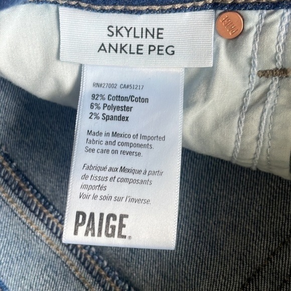 Paige jeans size 28 women's skyline style ankle peg - Picture 9 of 9